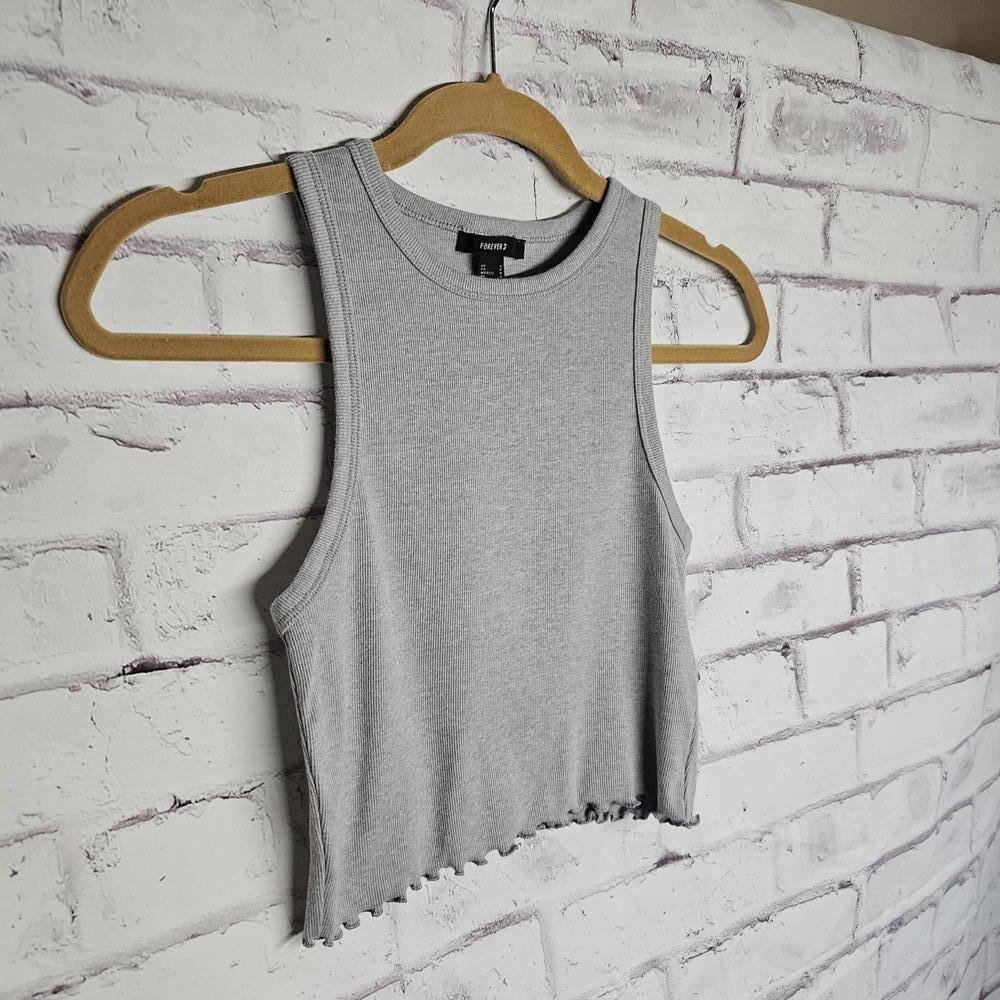 Forever 21 Grey Ribbed Tank - Picture 2 of 4
